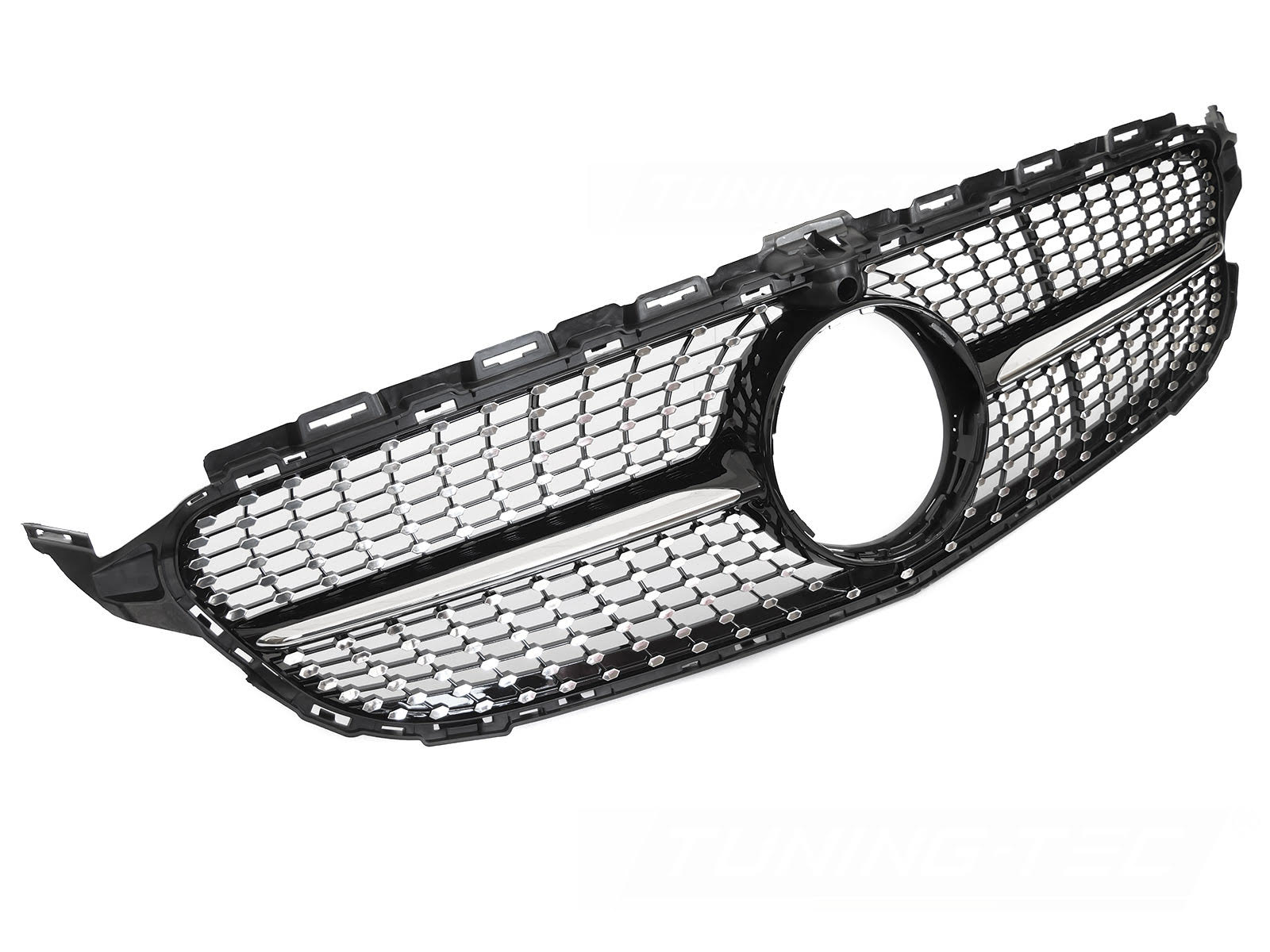 Griglia calandra anteriore Mercedes W205 14-18 / S205 14-18 / C205 15-18 / A205 16-18 Nero lucido e Cromato