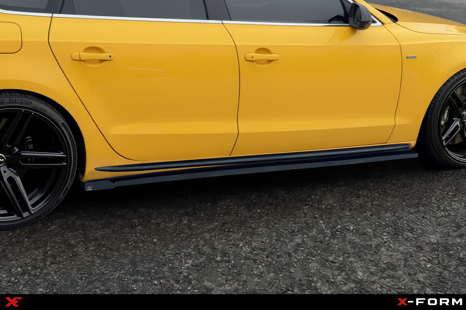 Minigonne Sottoporta Sportive Audi A5 8T Sportback 2007-2016 Nere lucide - immagine 3
