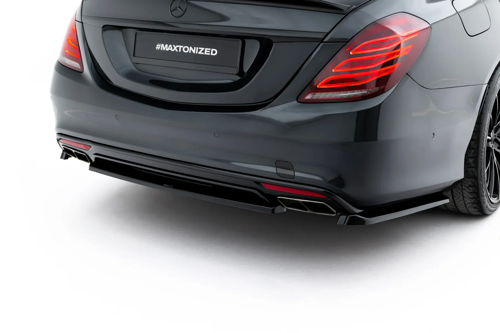 Sottoparaurti splitter centrale posteriore V.2 Mercedes Classe S AMG-Line W222 2013-2017 - immagine 3