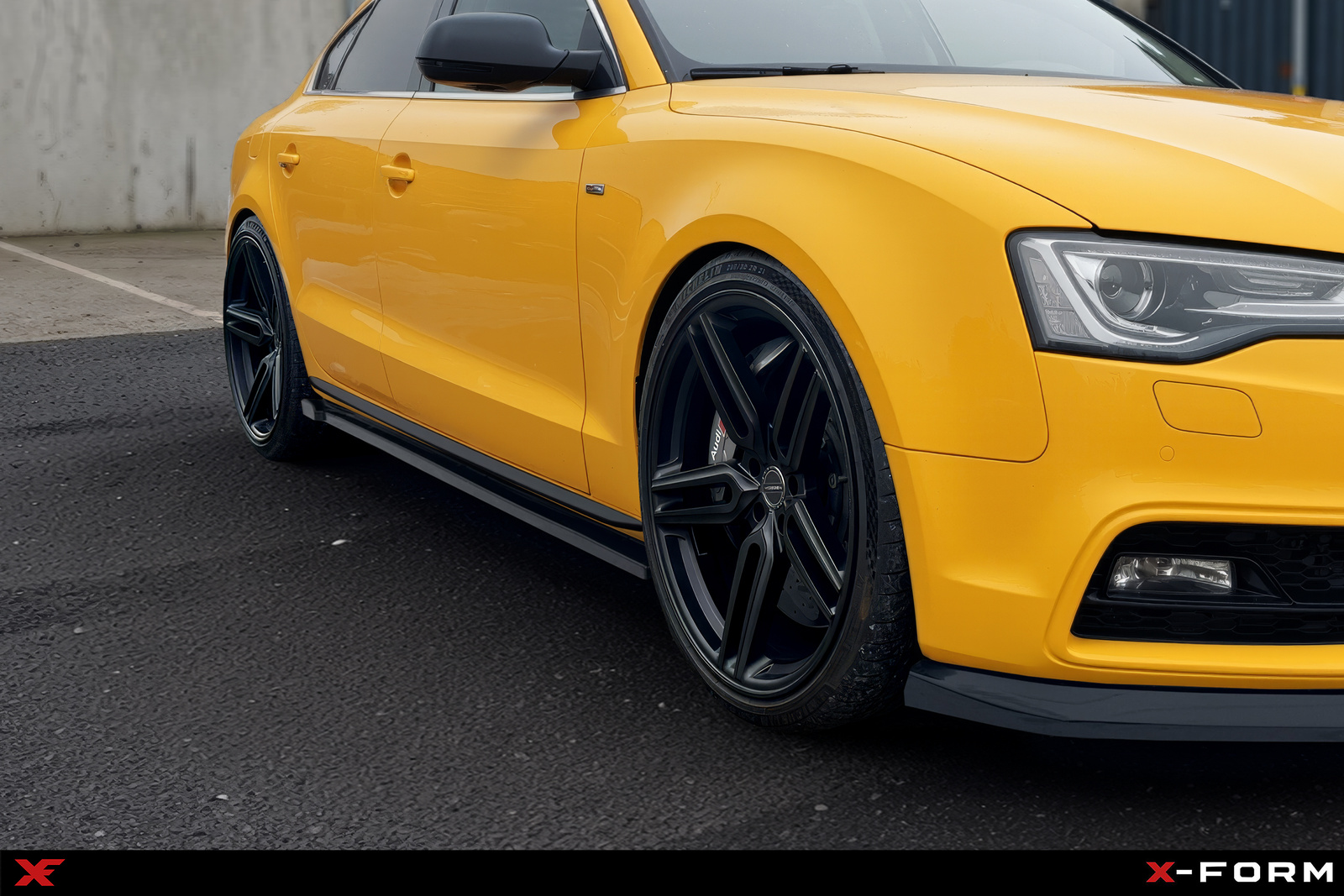 Minigonne Sottoporta Sportive Audi A5 8T Sportback 2007-2016 Nere lucide - immagine 4