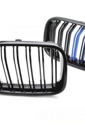 Griglia calandra anteriore BMW X3 F25 LCI 2014-2017 / X4 F26 2014-2018 Nero lucido Tricolor